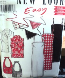 6075 NL STRAPPY DRESS,BLOUSE,KERCHIEF,BAG PATTERN 6-16